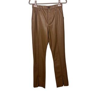 NWT Abercrombie & Fitch 28 Tan Camel Faux Leather The Skinny Ultra High Rise
